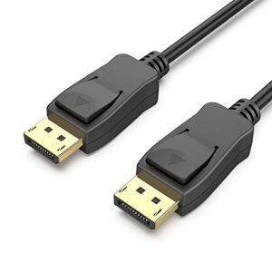 benfei displayport to displayport 6 feet cable, dp to dp male to male cable gold-plated cord, supports 4k@60hz, 2k@144hz compatible for lenovo, dell, hp, asus and more