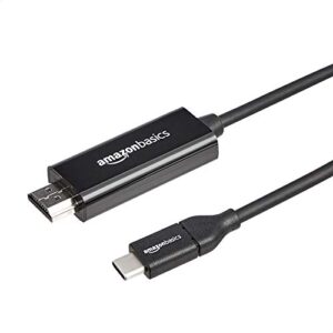 amazon basics usb-c to hdmi cable adapter (thunderbolt 3 compatible) 4k@30hz – 6-foot