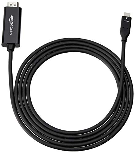 Amazon Basics USB-C to HDMI Cable Adapter (Thunderbolt 3 Compatible) 4K@30Hz - 6-Foot