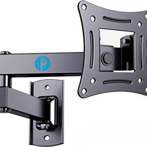 Full Motion TV Wall Mount Brackets Swivel Tilts Articulating Extension for 13-32 Inches LED LCD Flat Curved Screen TVs Monitors, Single Stud for Corner Max VESA 100x100mm by Pipishell