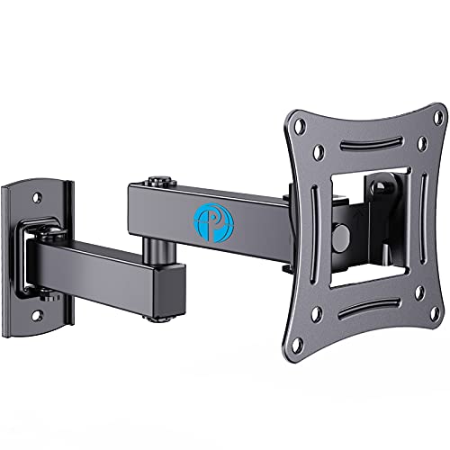 Full Motion TV Wall Mount Brackets Swivel Tilts Articulating Extension for 13-32 Inches LED LCD Flat Curved Screen TVs Monitors, Single Stud for Corner Max VESA 100x100mm by Pipishell