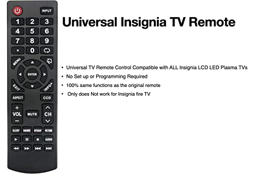 Universal Remote Control Replacement for Insignia TVs