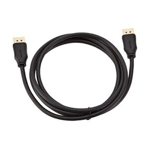 Amazon Basics DisplayPort to DisplayPort 1.2 Cable with 4K@60Hz, 2K@165Hz, 2K@144Hz Video Resolution - 6 Feet
