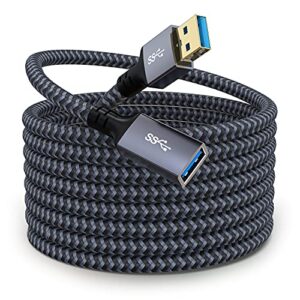 hisatey usb 3.0 extension cable 20 ft long usb extension cable nylon braided usb male to female cable heavy duty usb extender