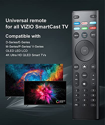 Universal Remote-Control Replacement for VIZIO D-Series M-Series P-Series V-Series UHD LED LCD Smart TV