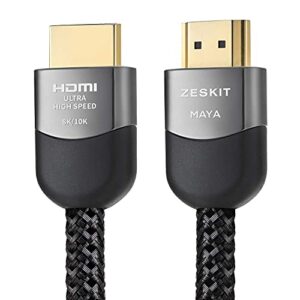 Zeskit Maya 8K 48Gbps Certified Ultra High Speed HDMI Cable 6.5ft, 4K120 8K60 144Hz eARC HDR HDCP 2.2 2.3 Compatible with Dolby Vision Apple TV 4K Roku Sony LG Samsung Xbox Series X RTX 3080 PS4 PS5