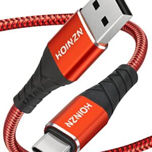 USB C Cable 6 ft [2 Pack],USB-A to USB-C Fast Charging Durable Nylon Braided Type C Cord Compatible with Samsung Galaxy S10 S9 S8 S20 A73 A51,Note 10 9 8 Android Cell Phone USB C Charger Cable Red