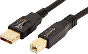 amazon basics usb 2.0 printer cable – a-male to b-male cord – 6 feet (1.8 meters), black