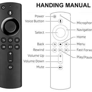 Replacement Voice Remote 2rd Gen for Amazon Fire TV Stick Lite Fire TV Stick 2nd Gen and 3rd Gen Fire TV Stick 2020 Release Fire TV Stick 4K/Max Fire TV Cube (1st and 2nd Gen) Fire TV 3rd Gen