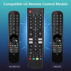 (Pack of 2) 2022 New Remote Control,for LG-TV-Remote,Compatible for LG UHD OLED QNED NanoCell 4K 8K Smart TV with Netflix, Prime Video, Disney, LG Channels Button