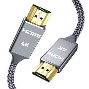 capshi 4k hdmi cable 6.6 ft, high speed 18gbps hdmi cable,4k, 3d, 2160p, 1080p, ethernet – 28awg braided hdmi cord – audio return(arc) compatible uhd tv, blu-ray, ps4, ps3, pc