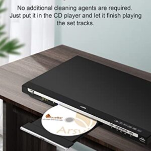 Arsvita CD Laser Lens Cleaner Disc Cleaning Set for CD/VCD/DVD Player, Not Compatible for Bose Player, Safe and Effective