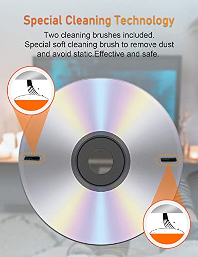 Arsvita CD Laser Lens Cleaner Disc Cleaning Set for CD/VCD/DVD Player, Not Compatible for Bose Player, Safe and Effective