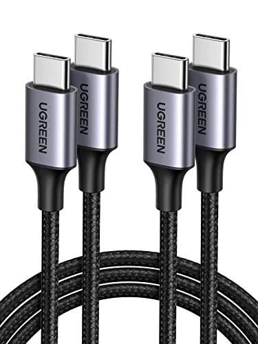 UGREEN USB C to USB C Cable 2-Pack 60W PD 3.0 Fast Charging Cable Compatible with Samsung Galaxy S23/22/Z Fold/Z Flip, Google Pixel 7/6A MacBook Pro 2022, iPad Pro 2022, PS5, Switch, etc. 3.3FT