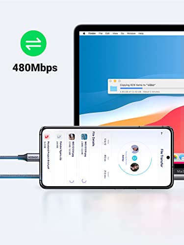 UGREEN USB C to USB C Cable 2-Pack 60W PD 3.0 Fast Charging Cable Compatible with Samsung Galaxy S23/22/Z Fold/Z Flip, Google Pixel 7/6A MacBook Pro 2022, iPad Pro 2022, PS5, Switch, etc. 3.3FT