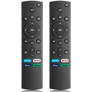 (pack of 2) replacement remote compatible for insignia fire tv and toshiba fire tv amz omni fire tv-amz 4-series fire tvs (not for fire stick) (not for voice command)