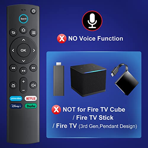 (Pack of 2) Replacement Remote Compatible for Insignia Fire TV and Toshiba Fire TV AMZ Omni Fire TV-AMZ 4-Series Fire TVs (Not for Fire Stick) (Not for Voice Command)