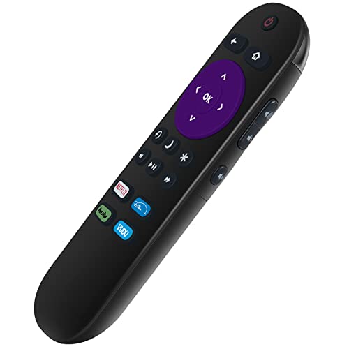 Replace IR Remote Control fit for ONN Roku TV, 4K UHD LCD Smart HDTV with Net-Flix Dis-ney Hu-lu VU-DU Shortcut APP Button Key