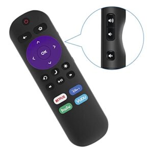 Replace IR Remote Control fit for ONN Roku TV, 4K UHD LCD Smart HDTV with Net-Flix Dis-ney Hu-lu VU-DU Shortcut APP Button Key