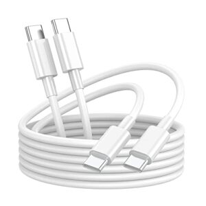 apple usb c to usb c cable ipad charger fast charging 6 ft long usb-c to usbc power cord for macbook pro air/2020/2019/2018/2017/2016/ipad air 4/5/ipad pro 12.9/11 type c 2pack 6ft