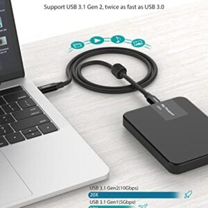 NIMASO USB C to USB C 3.1 Gen 2 Cable 10Gbps Data Transfer, 4K Video Output Monitor Cable 100W PD Fast Charging Compatible with Thunderbolt 3, MacBook Pro, iPad Pro, Galaxy S21, Google Pixel - 3.3FT