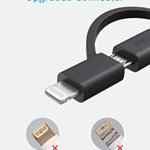 Anker Powerline II 3-in-1 Cable, Lightning/Type C/Micro USB Cable for iPhone, iPad, Huawei, HTC, LG, Samsung Galaxy, Sony Xperia, Android Smartphones, iPad Pro 2018 and More(3ft, Black)