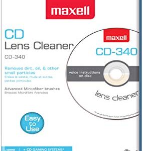 Maxell Safe and Effective Feature CD Player and Game Station Compact Disc Cleaner CD-340 190048 CD/CD-ROM Laser Lens Cleaner - CD Lens Cleaner