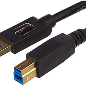 Amazon Basics USB 3.0 Cable - A-Male to B-Male Adapter Cord - 6 Feet (1.8 Meters) compatible with Personal Computer