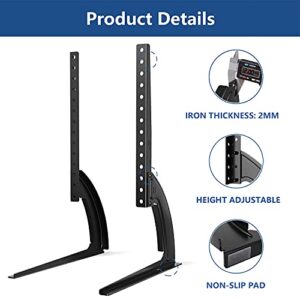 Rfiver Universal Table Top TV Stand Base TV Legs with Height Adjustment fits Most 32-55 Inch LCD LED Flat Screen TVs, Max VESA 800x400 mm, Mount Holds up to 88 lbs, Black