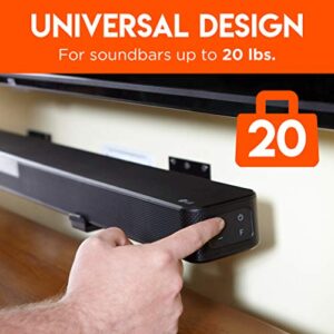 ECHOGEAR Soundbar Wall Mount Bracket - Works with All Soundbars Including Samsung, Vizio, LG, & More - Depth Adjustable for Dolby Atmos Soundbars