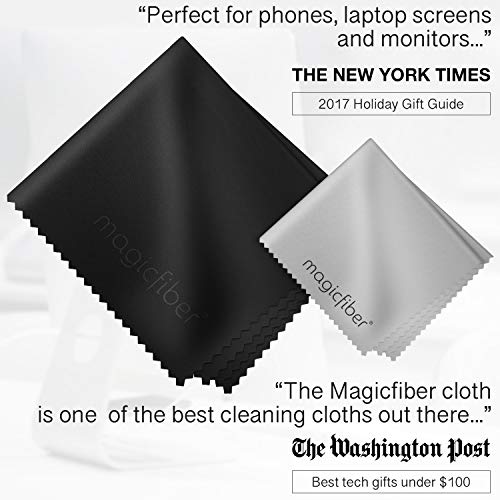 Screen Cleaner Kit - Computer, Laptop & TV Screen Cleaner - Great for Smart TVs, Monitors and Glasses - Comes with 2 MagicFiber Microfiber Cleaning Cloths - Streak Free