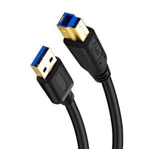 Jelly Tang USB 3.0 Cable A Male to B Male 3Ft,Superspeed USB 3.0 A-B/A Male to B Male Cable - for Scanner, Printers, Desktop External Hard Drivers and More(3Ft/1M)