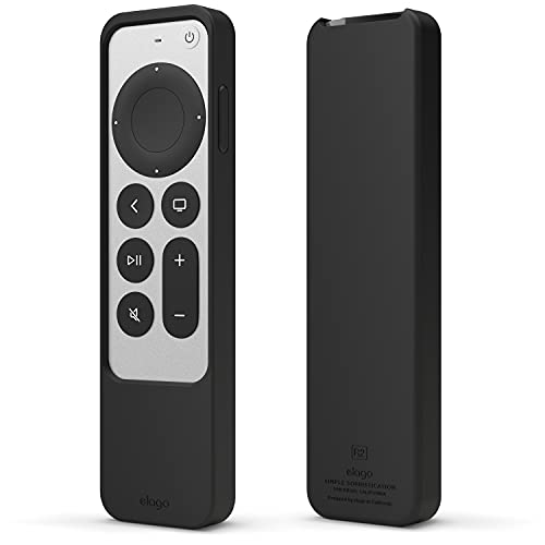 elago R2 Slim Case Compatible with 2022 Apple TV 4K HD Siri Remote 3rd Generation, Compatible with 2021 Apple TV Siri Remote 2nd - Slim, Light, Scratch-Free, Full Access to All Functions [Black]