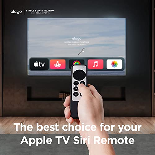 elago R2 Slim Case Compatible with 2022 Apple TV 4K HD Siri Remote 3rd Generation, Compatible with 2021 Apple TV Siri Remote 2nd - Slim, Light, Scratch-Free, Full Access to All Functions [Black]