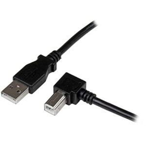 startech.com 3m usb 2.0 a to right angle b cable cord – 3 m usb printer cable – right angle usb b cable – 1x usb a (m), 1x usb b (m) (usbab3mr) black