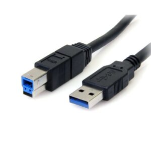 startech.com 6 ft / 2m black superspeed usb 3.0 cable a to b – usb 3 a (m) to usb 3 b (m) (usb3sab6bk)