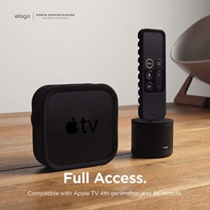 elago R3 Protective Case Compatible with Apple TV Siri Remote 1st Generation (Black) - Extra Protection, Durable Silicone, Lanyard Included, Full Access