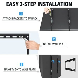 Mounting Dream TV Mount Fixed for Most 26-55 Inch LED, LCD and Plasma TV, TV Wall Mount TV Bracket up to VESA 400x400mm and 100 LBS Loading Capacity, Low Profile and Space Saving Flat Mount MD2361-K