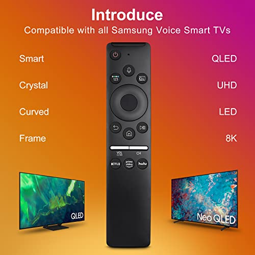 BN59-01312A Smart TV Voice Remote,for Samsung-TV-Remote,Compatible for All Samsung with Voice Function Smart Curved Frame QLED LED LCD 8K 4K TVs