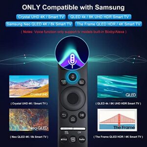 LOUTOC Replacement Voice Remote for Samsung Smart TVs, for Samsung-TV-Remote with Voice Function, for Samsung Crystal UHD QLED Curved 4K 8K Smart TVs(2020/2021)