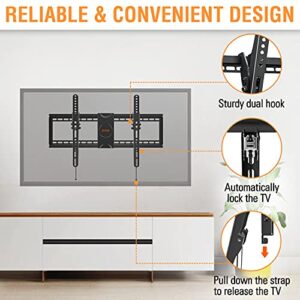 ELIVED UL Listed TV Wall Mount for Most 37-75 Inch TVs, Universal Tilt TV Mount fits 16”, 18”, 24” Studs, Low Profile Wall Mount TV Bracket Max VESA 600x400mm