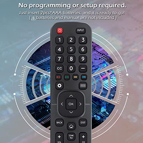 Marvour for Hisense-TV-Remote Compatible with All Hisense 4K LED HD UHD Smart TVs