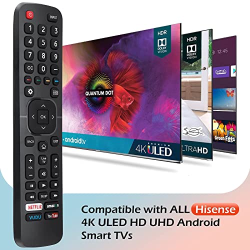 Marvour for Hisense-TV-Remote Compatible with All Hisense 4K LED HD UHD Smart TVs