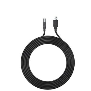 12Ft Extra Long USB-Printer-Cable 2.0 for HP OfficeJet Laserjet Envy; Canon Pixma; Epson Workforce, Stylus, Expression Home; Brother; Silhouette Cameo; Dell Scanner Fax Cord