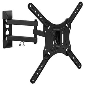 mount-it! full motion tv wall mount monitor wall bracket with swivel and articulating tilt arm, fits 26 32 35 37 40 42 47 50 55 inch lcd led oled flat screens up to 66 lbs and vesa 400×400