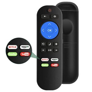 replacement remote for roku tv remote, universal for hisense/onn/tcl/element/haier/sharp/hitachi/lg/sanyo/jvc/magnavox/rca/philips/westinghouse roku built-in smart tv