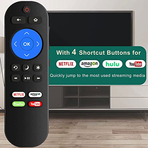 Replacement Remote for Roku TV Remote, Universal for Hisense/Onn/TCL/Element/Haier/Sharp/Hitachi/LG/Sanyo/JVC/Magnavox/RCA/Philips/Westinghouse Roku Built-in Smart TV