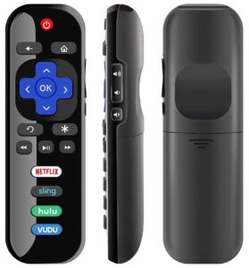 replacement remote for all roku tv, universal remote for tcl roku/hisense roku/onn roku/sharp roku tv with netflix, sling, vudu and hulu buttons