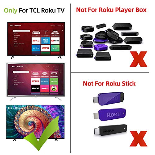 Replacement Remote for All Roku TV, Universal Remote for TCL Roku/Hisense Roku/ONN Roku/Sharp Roku TV with Netflix, Sling, VUDU and Hulu Buttons