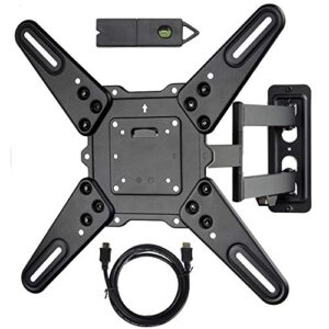 videosecu ml531be2 tv wall mount kit with free magnetic stud finder and hdmi cable for most 26-55 tv and new led uhd tv up to 60 inch 400×400 full motion with 20 inch articulating arm wt8